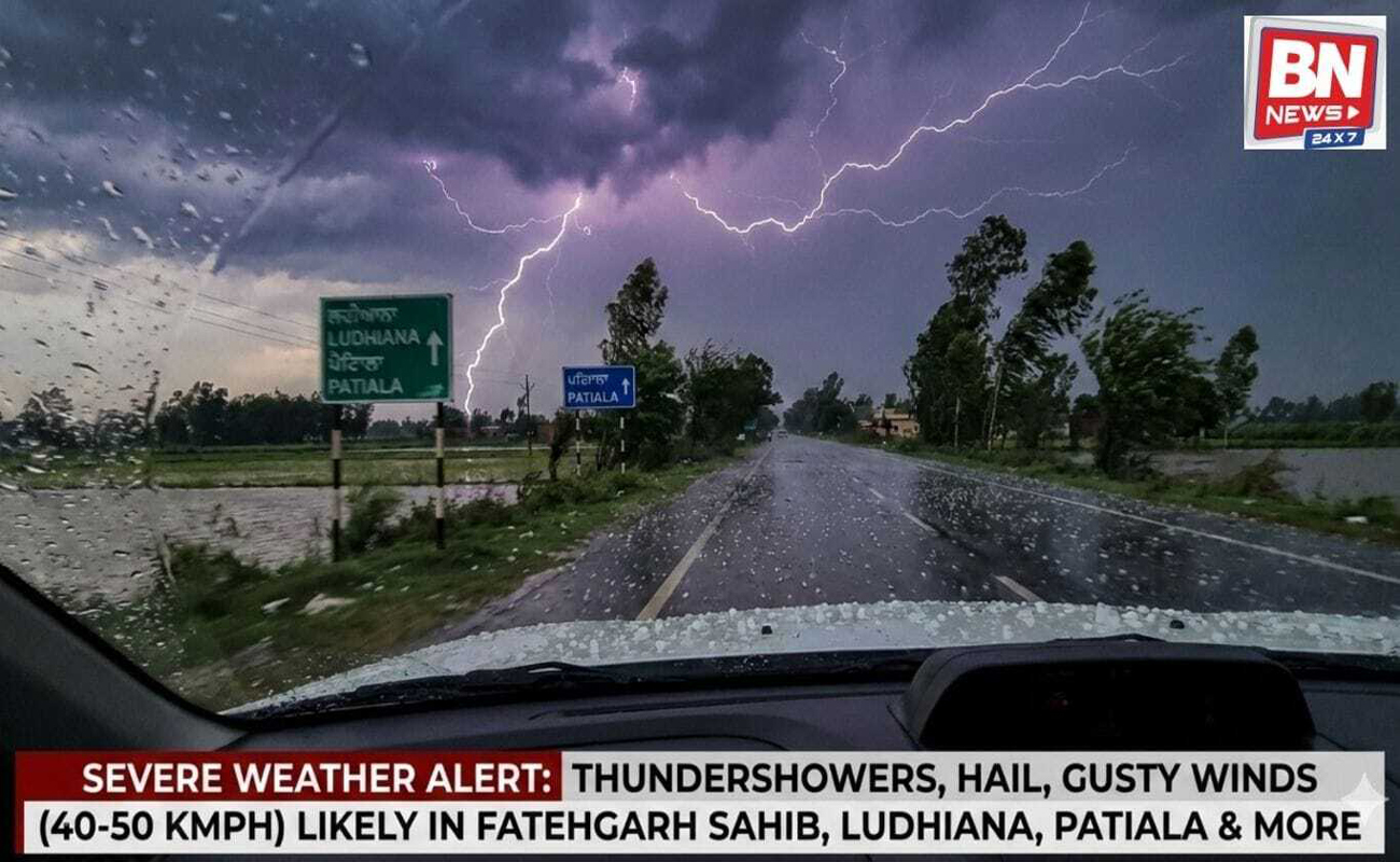 Punjab Weather Alert: Thunderstorms and Hailstorm Likely in Several Districts