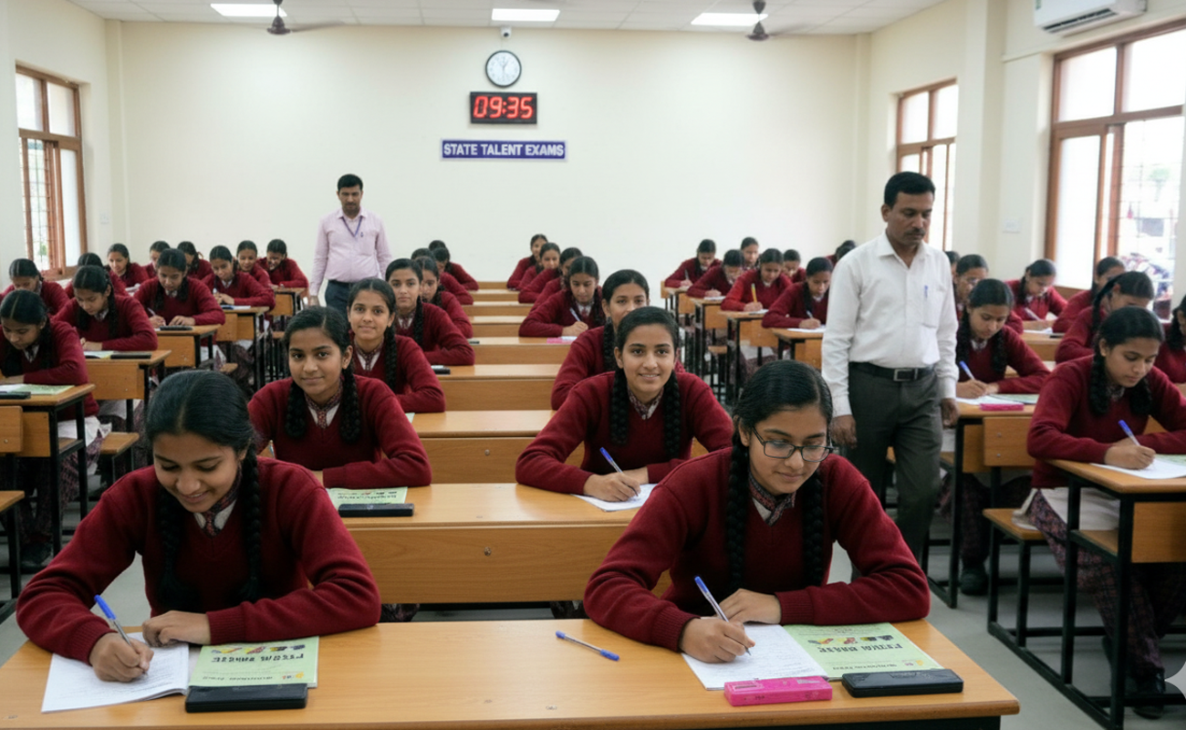Large Number of Students Appear for PSTSE and NMMS Talent Exams in Ludhiana