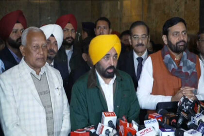 Joint Press Conference of CM Bhagwant Mann and CM Nayab Singh Saini