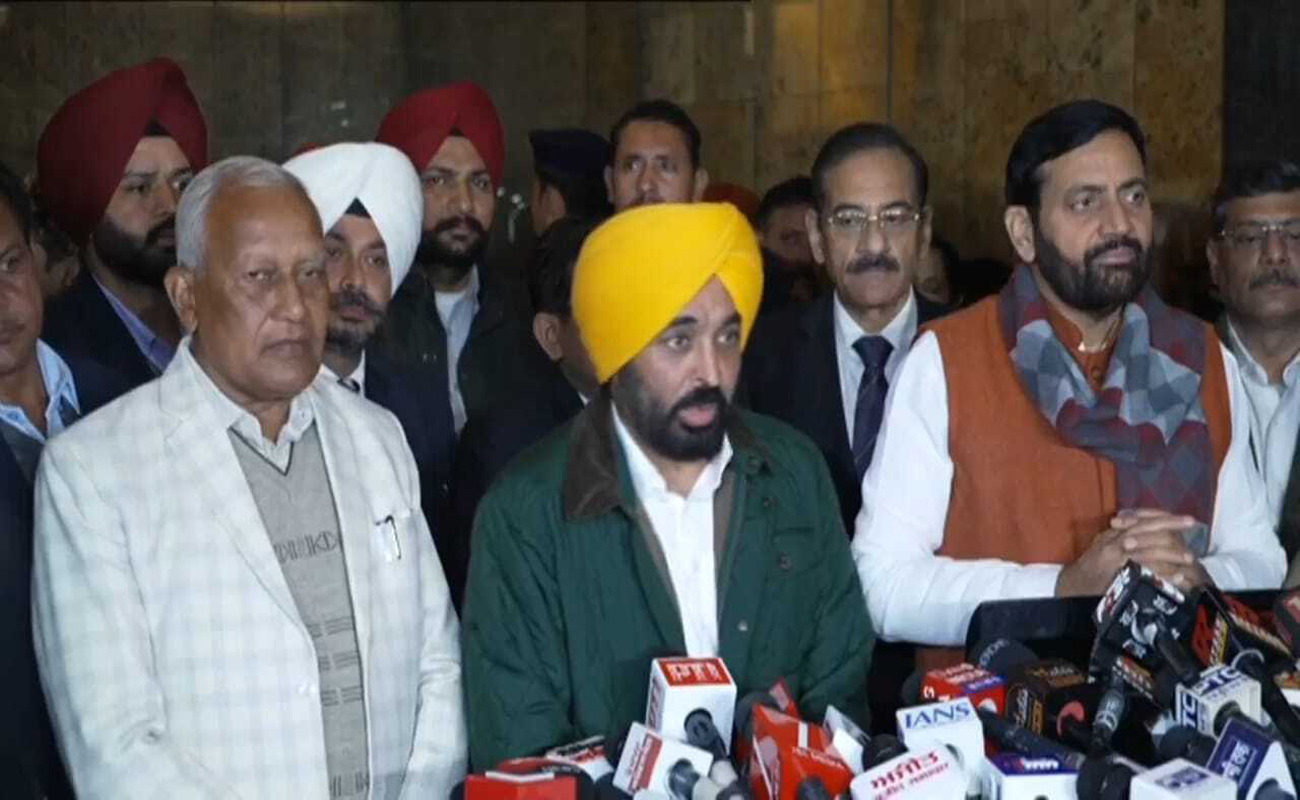 Joint Press Conference of CM Bhagwant Mann and CM Nayab Singh Saini