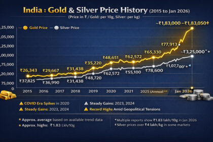 Gold and Silver Price History Chart (2015–January 2026)