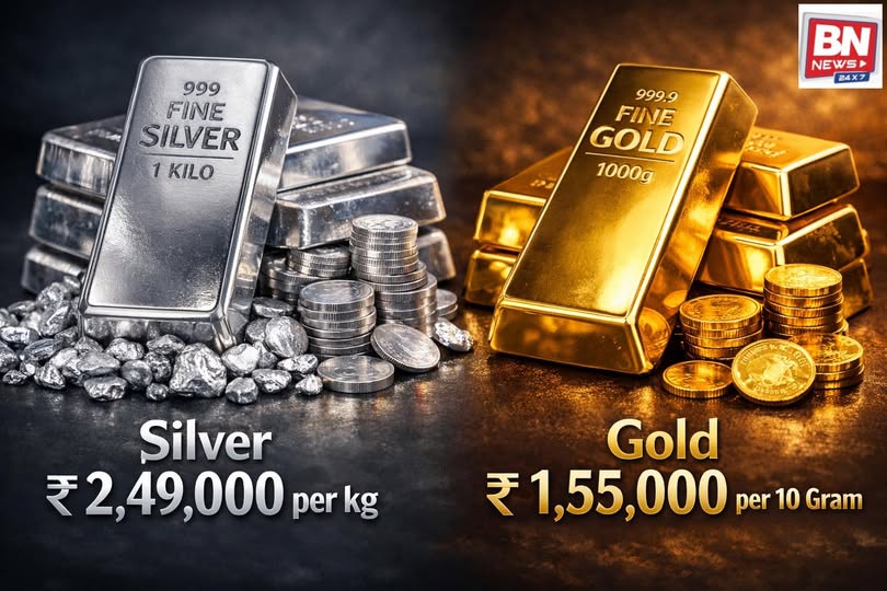 gold silver on 9 feb 2026
