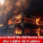 Massive Fire Breaks Out at Rosin Factory in Hoshiarpur’s Bhavani Nagar