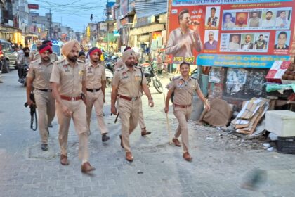 Jalandhar Rural Police Conducts Flag March and Special Nakabandi to Strengthen Security Arrangements Ahead of Independence Day